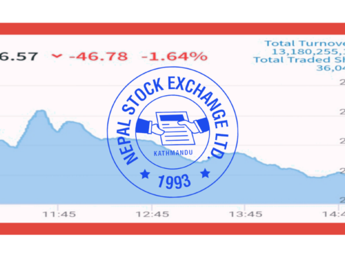 आज १३ अर्व माथिको किनबेच भएर सेयर बजार नेप्से ४६.७८ अकंले घट्यो